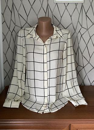Рубашка рубашка женская размер s в клетку классическая