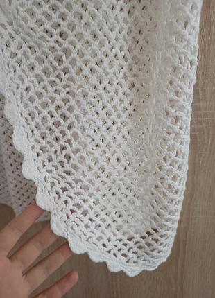 Классный вязаный макраме кардиган 4