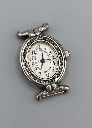 Шикарные винтажные женские посеребренные часы