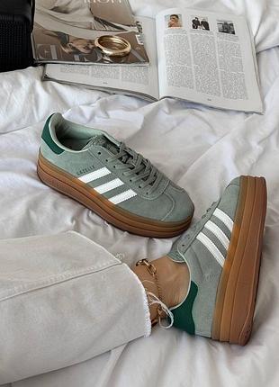 Кросівки жіночі adidas gazelle на платформі