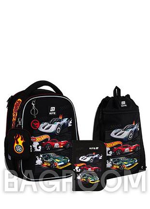 Школьный набор kite education hot wheels set_hw25-555s (рюкзак, пенал, сумка)