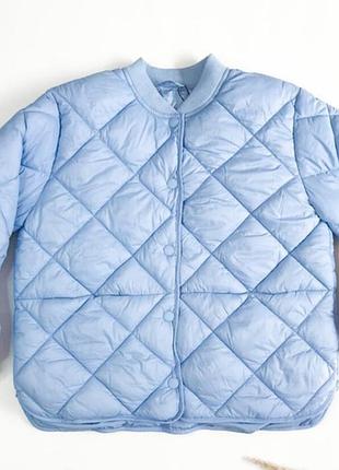 Демісезонна куртка zara на дівчинку 116 см блакитна