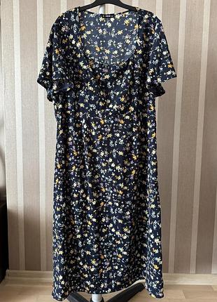 Довга сукня в квітковий принт shein 2xl