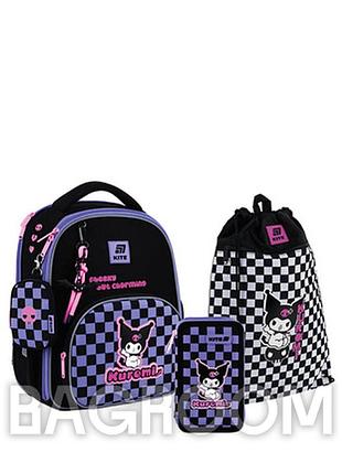 Школьный набор kite education kuromi set_hk25-556m (рюкзак, пенал, сумка)