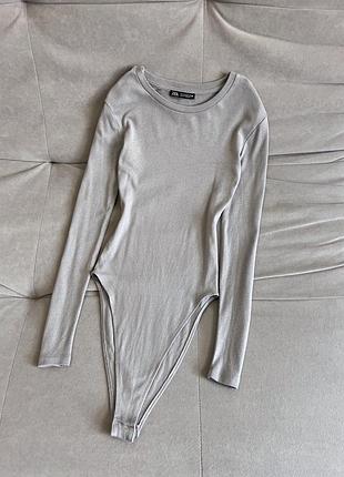 Боді сірого кольору zara
