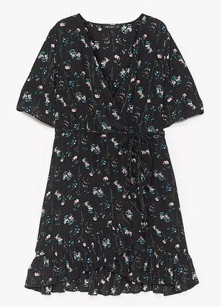 Новое платье nasty gal collection большого размера в цветочный принт