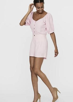 Шорти жіночі рожеві  vero moda p.s нові(льон +віскоза)