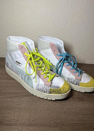 Кросівки унісекс puma x michael lau - ralph sampson 70 mid - white/білі