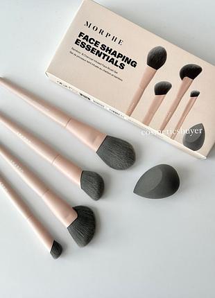 Morphe face shaping essentials набір пензлів пензликів пензлик для макіяжу пудри бронзера румʼян