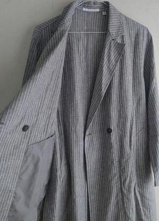 Льняной тренч оверсайз uniqlo s-m