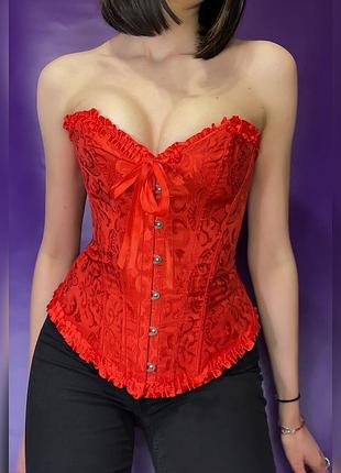 Корсет червоний