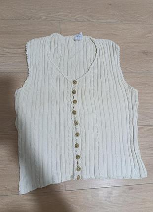 В'язаний топ майка греція бавовна майка топ жилет хлопок greek knitwear