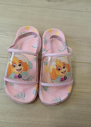 Детские тапочки/ шлепки для бассейна/ плавания/ удобные шлепанцы для девочки