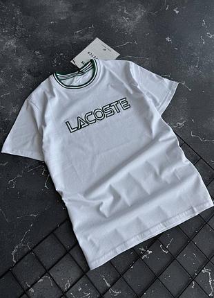 Біла футболка lacoste💣