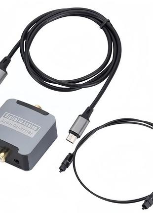 Аудиоконвертер цифрового звука в аналоговый без потерь 3.5 мм/rca