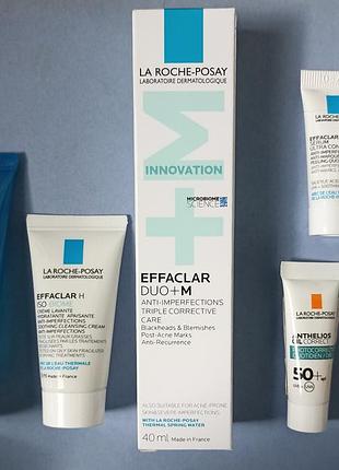 Набір догляд жирна шкіра акне la roche posay effaclar duo m гель крем пілінг сиворотка спф 50