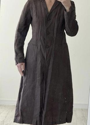 Тренч плащ з льону zara лляний тренч кардиган