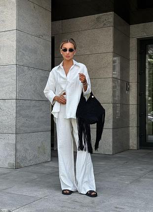 Костюм  рубашка и брюки штаны креп