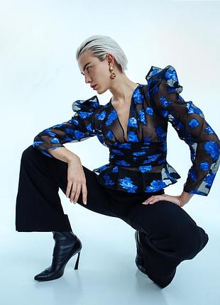 Блуза zara пуф рукава