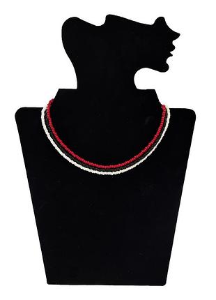 Чокер из бисера на шею, набор чокеров из бисера, 3 цвета