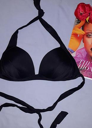 Верх от купальника раздельного размер 48-50 / 16 новый черный на завязках
