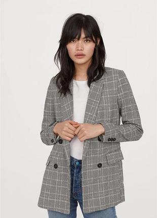 Картатий жакет h&m