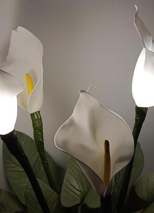 Декоративний світильник ручної роботи "кали в горщику"