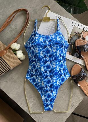 Купальник жіночий суцільний primark біло-синій