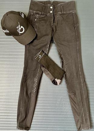 Чорні бриджі horze з високою талією для верхової їзди