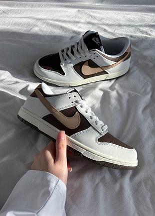 Кросівки жіночі Denim dunk low next nature 'summit white baroque brown'