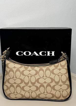Сумка coach teri shoulder bag in signature canvas