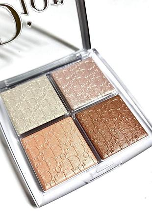 Палетка хайлайтеров dior backstage glow face palette 002