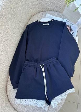 Брендовий жіночий весняний літній костюм з шортами
