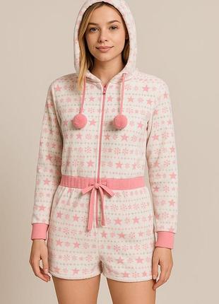 Махровый комбинезон пижама ромпер для сна