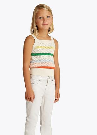 Детские новые джинсы белого цвета  tommy hilfiger