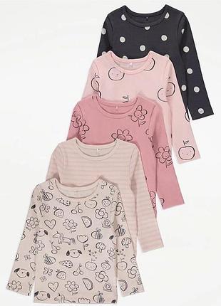 Реглан в рубчик джордж для дівчинки, лонгслів в рубчик george для дівчинки