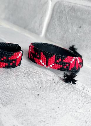 Вишита каблучка (кільце) ′redbpattern′ 3