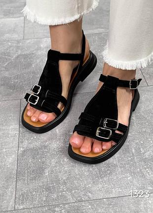 Босоножки натуральная замша