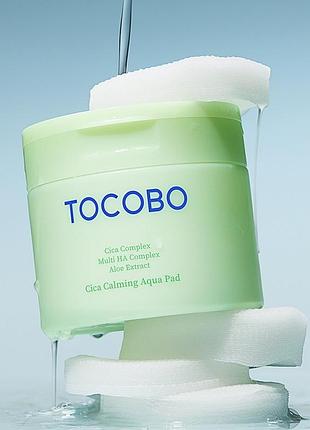 Заспокійливі тонер-педи з екстрактом центели tocobo cica calming aqua pad 60 шт.