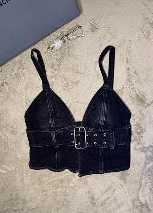 Джинсовий топ bershka