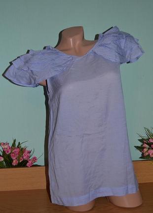 Блузка голубого пастельного цвета