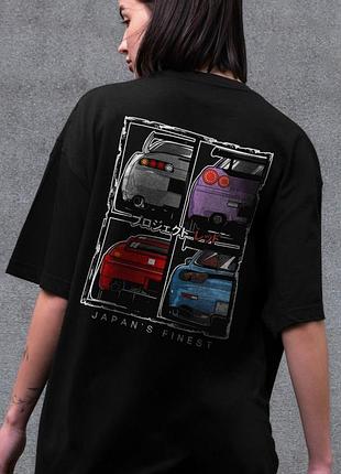 Оверсайз футболка с принтом without cars black (8049471)