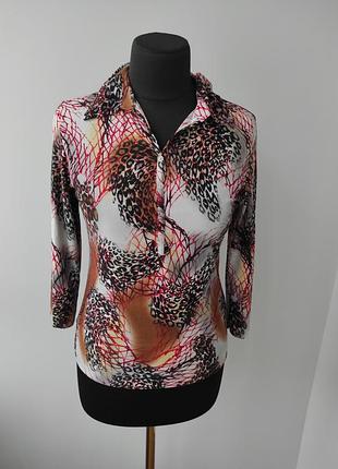 Трикотажная блузка кофта поло м р от flash basic