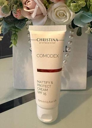 Матирующий защитный крем spf 15 christina comodex mattify & protect cream spf 15