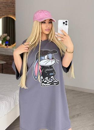 Сукня-футболка оверсайз рр з 50 по 60