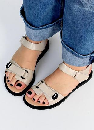 Босоніжки "felisa", лате, натуральна шкіра