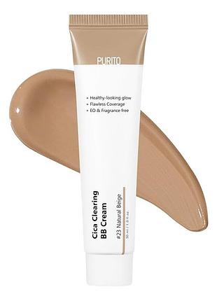 Бб крем з екстрактом центелли purito cica clearing bb cream 30 ml №23 natural beige