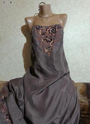 Платье сарафан 100%шёлк