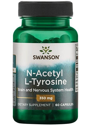 Swanson, n-ацетил-l-тирозин, 350 мг, 60 капсул
