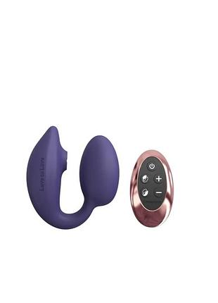 Виброяйцо с вакуумной клиторальной стимуляцией love to love wonderlover midnight indigo